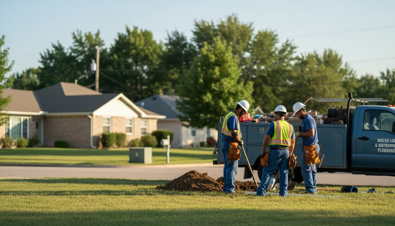 Residential water line and bathroom plumbing service in Newbern, TN